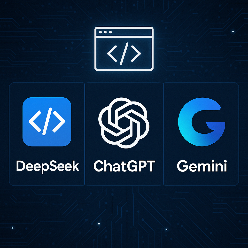 DeepSeek vs ChatGPT vs Gemini — Qual Usar para Programar em Python?